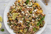 Summer Squash and Basil Farro Salad with Lemon Vinaigrette