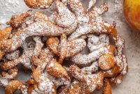 Apple Cider Funnel Cakes with Cinnamon Sugar Dusting