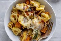 Autumn Harvest Tortellini Skillet with Roasted Veggies