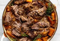 Cider-Braised Pot Roast with Caramelized Onions and Cauliflower Rice