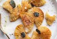 Pumpkin Pierogi with Brown Butter and Crispy Sage