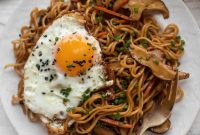 20-Minute Vegetable Ramen with Sesame Fried Eggs