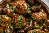 Creamy Balsamic Chicken with Sautéed Mushrooms