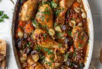 Rosé Coq au Vin: French Chicken Braised in Rosé Wine