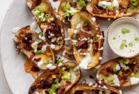 Smoked Cheddar & Caramelized Onion Potato Skins Recipe
