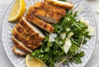 Crispy Pork Milanese with Lemon-Parmesan Arugula Salad