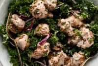 Bang Bang Cauliflower & Kale Salad with Spicy Peanut Dressing