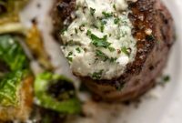Seared Filet with Blue Cheese Herb Butter