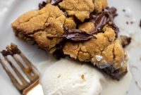 Salted Chocolate Chip Skillet Cookie — Chewy & Gooey Delight
