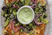Smoky Shiitake Mushroom Quesadillas with Avocado Cream Sauce