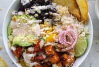 Chili-Lime Sweet Potato Taco Bowls with Chipotle Ranch Dressing