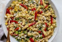 Grilled Corn & Crab Pasta Salad for Summer Picnics