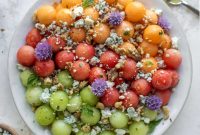 Triple Melon Salad with Blue Cheese & Lemon Vinaigrette