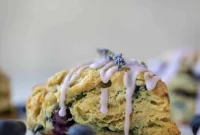 Lavender-Glazed Blueberry Scones Recipe for Morning Treats