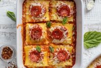 Pepperoni Pizza Lasagna Roll-Ups: Cheesy Baked Roll Recipe