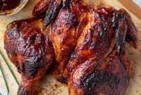 Spatchcock Grilled Chicken with Cola BBQ Glaze