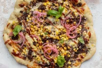 Grilled BBQ Pulled Pork and Sweet Corn Pizza Recipe