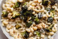 Skillet Ricotta Pasta with Crispy Roasted Broccoli