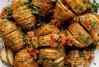Brown Butter Hasselback Potatoes with Caramelized Onions Recipe