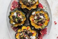 Cranberry and Goat Cheese Stuffed Acorn Squash Recipe