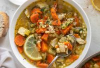 Lemon-Ginger Chicken Couscous Soup Recipe
