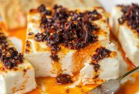 Spicy Chili Crunch Baked Feta Recipe for Entertaining