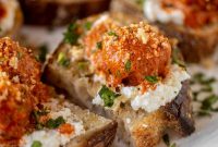 Vodka Sauce Meatballs on Ricotta Toast Recipe