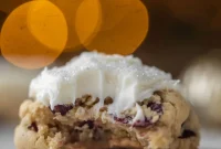 Cranberry Drop Cookies with Creamy Frosting