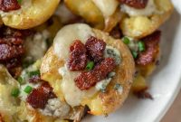 Chipotle Bacon & Blue Cheese Crispy Smashed Potatoes