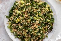 Crunchy Emerald Kale Salad with Creamy Peanut Vinaigrette