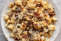 Roasted Cauliflower with Cacio e Pepe Sauce
