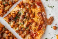 Crispy Tortilla Pepperoni Pizzas with Roasted Chickpeas