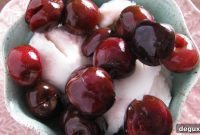 Bourbon-Soaked Cherries Over Tangy Frozen Yogurt