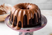 Dark Chocolate Bundt Cake with Irish Cream Glaze Recipe