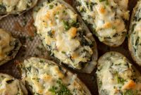 Twice-Baked Potatoes with Kale and Smoked Cheddar