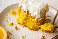 Orange Cake with Coconut Cream Cheese Frosting Recipe