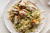Ranch Chicken Meatballs with Broccoli Couscous Recipe