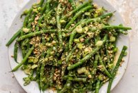 Crisp Green Bean Salad with Peanut Vinaigrette and Crunchy Toppings