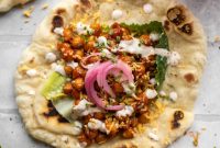 Warm BBQ Ranch Chickpea Pitas with Sharp Cheddar