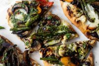 Grilled Veggie Naan Pizzas with Zesty Chimichurri