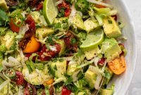 Creamy Avocado Salad with Tomato and Lime Dressing