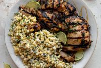 Grilled Hot Honey Chicken with Sweet Corn Salad Recipe