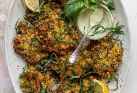 Zucchini and Corn Fritters with Lemon Basil Aioli Recipe