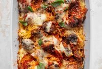 Baked Spaghetti Squash with Savory Meatballs