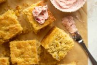 Brown Butter Cornbread with Cranberry Compound Butter