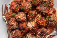Creamy Ricotta Meatballs with Tangy Tomato Sauce