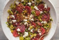 Crispy Brussels Sprout & Blood Orange Salad with Toasted Almonds