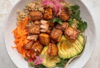 Sticky Salmon Couscous Bowls with Tangy Soy Glaze