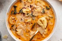 Fire-Roasted Chicken Tortellini Soup Recipe