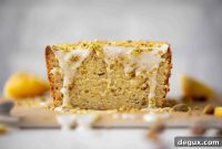 Pistachio Lemon Loaf Recipe with Zesty Glaze